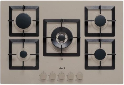 Elleci Plano 75 Cc PGSP75143CS Piano Cottura a Gas 5 Fuochi 75 cm (Grigio)