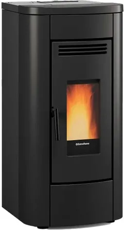Extraflame Nordica stufa a pellet Klaudia AD EVO, 8 kW, 229 m³, display LCD, Wi-Fi, classe A+, nero