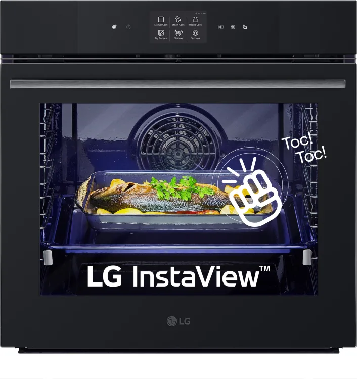 Forno 100% vapore InstaView | 76L Classe A++ | Blue EasyClean, Air Fry, Steam Sous Vide, Pizza, Wi-Fi, Display touch | Nero - WSED7667M