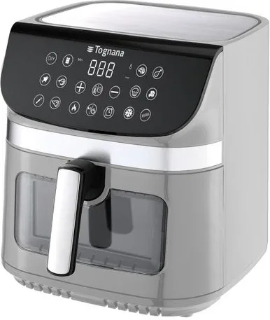 TOGNANA D2DFA09IRPEA Friggitrice ad Aria 10 Litri 2200 W (Grigio - Nero)