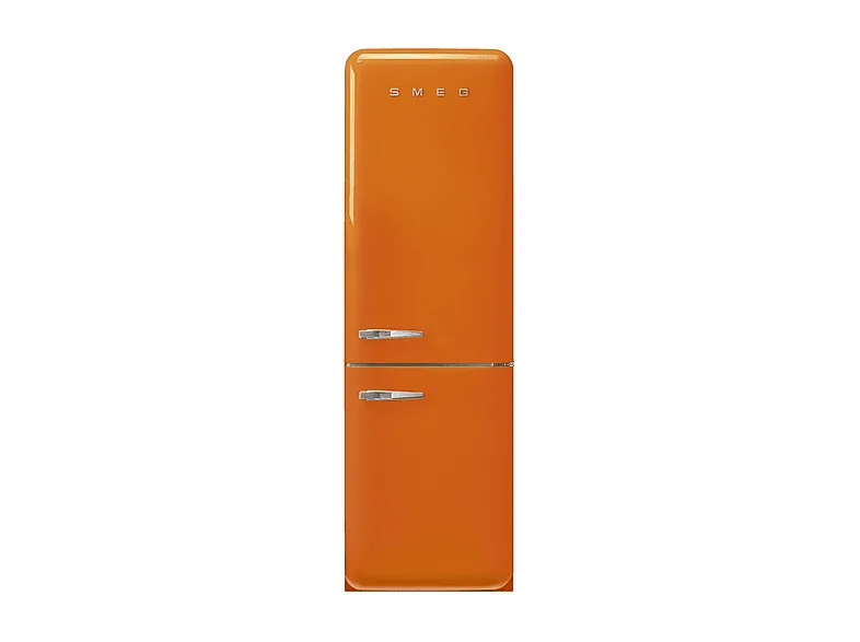 FRIGORIFERO COMBINATO SMEG FAB32ROR6, Capacità netta totale 331 l, Rumorosità: 35 dB(A), 3 ripiani, Dimensioni: L 60,1 cm A 196,8 P 72,8 cm, Arancione, Classe C