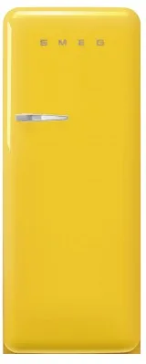 FRIGORIFERO VERTICALE SMEG FAB28RYW6, Capacità netta totale 270 l, Rumorosità: 35 dB(A), Dimensioni: L 60,1 cm A 153 P 72,8 cm, Giallo, Classe C