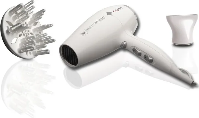 Ga.Ma GH0302 Diamond Ceramic Ion Asciugacapelli 2200 W (Bianco)