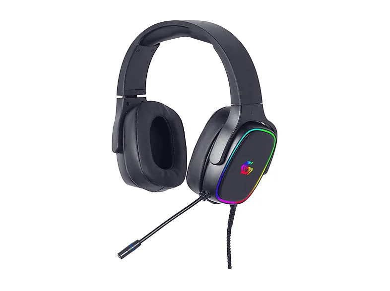 Gembird GHS-SANPO-S300 Cuffie Gaming 7.1 Surround Retroilluminazione RGB USB Nero