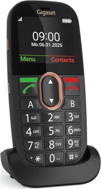 Gigaset gl695 4g 2.31 senior phone easy phone tasti grandi tasto sos chiamata rapida 5 audio potenziato compatibile con apparecchi acustici nero