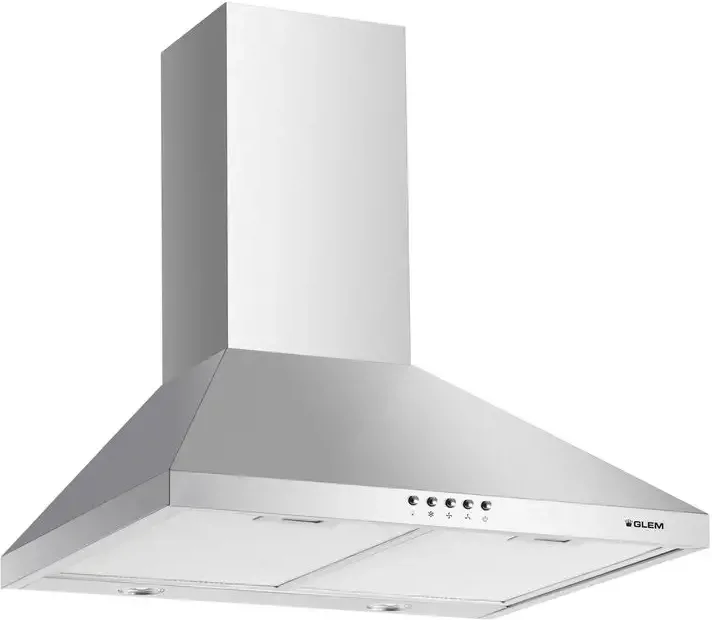 Glem Gas GHP745IX Cappa Aspirante a Parete 70 cm 498 m³/h (Acciaio Inox)