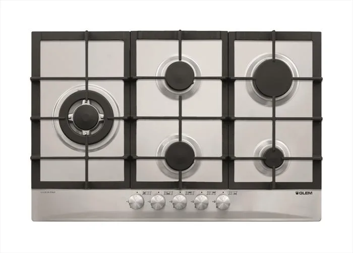 Glem Gas GT85THIX Piano Cottura a Gas 75 cm (Inox)