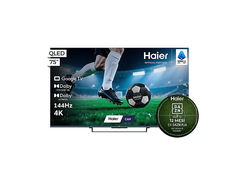 Haier H75S90GUX 4K Ultra HD Smart TV 75" (Argento)