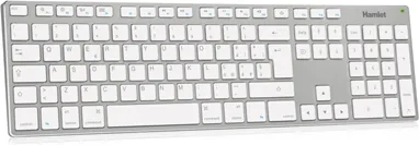 Hamlet XKKITA-MCU Tastiera Meccanica Full Size USB QWERTY con Tastierino Numerico colore Bianco