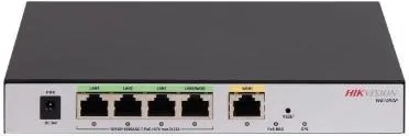 Hikvision Controller Gigabit PoE 4 Porte 100 Utenti Nero e Grigio