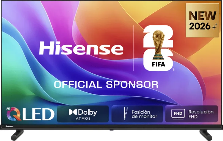 HISENSE 40A5S, Smart TV QLED 40" FHD, 60Hz, Audio Dolby Atmos, VIDAA OS con 1000+ APP, HDR10, Game Mode, Works with Alexa, Wifi, lativù