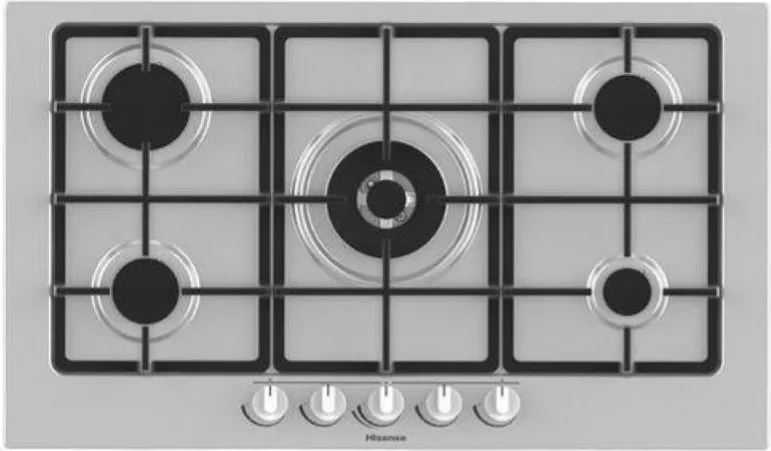 Hisense GM973XF Piano Cottura a Gas 5 Fuochi 86 cm (Acciaio Inox)