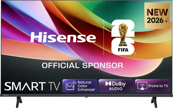 Hisense Smart TV 40" FHD 40A4S, 60Hz, DTS Virtual X, VIDAA OS con 1000+ APP, Game Mode, Wifi, AirPlay2, Works with Alexa, lativù