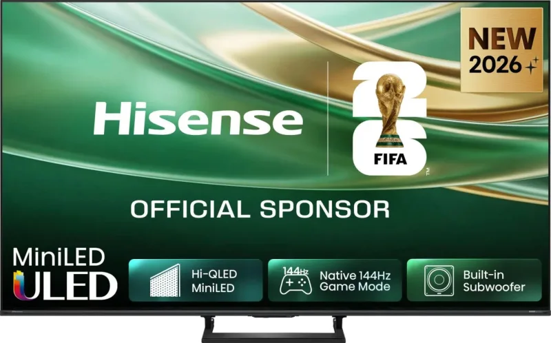 Hisense Smart TV MiniLED 144Hz 75" 4K 75Q8S, Dolby Atmos 2.1 By Devialet, Dolby Vision IQ, HDR10+, Native 144Hz Game Mode, VIDAA OS con 1000+ APP, Alexa built-in, lativù 4K, Wifi, Bluetooth