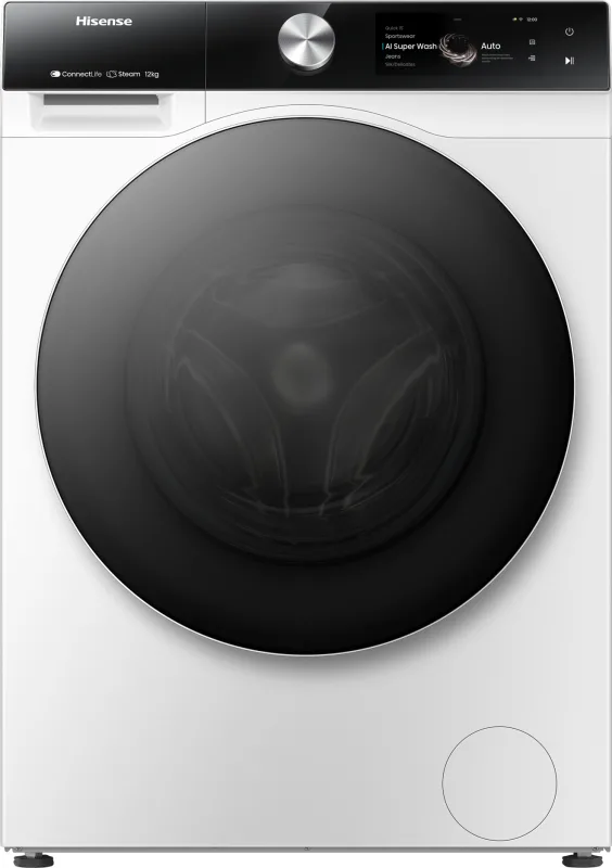 Hisense WF7S1247BW Lavatrice Carica Frontale 12 KG 1400 Giri/min Classe A (Bianco)