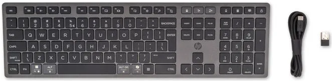 HP 9T5B1AA#ABB 720 Tastiera Wireless Ricaricabile Multidispositivo QWERTY Full-size USB Bluetooth Tasti Silenziosi colore Nero