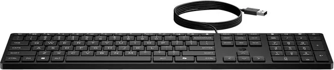 HP Tastiera Wired Desktop 320K USB QWERTY Inglese Nera