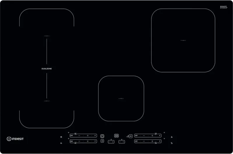 Indesit Ib 21B77 Ne Piano Cottura a Induzione 4 Fuochi 77 cm (Nero)