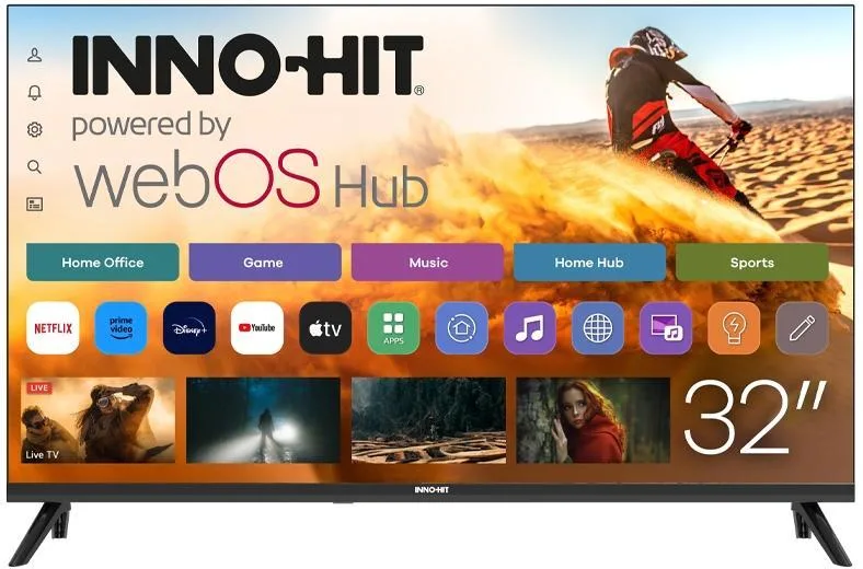 Inno hit ih32fl2k - 32 smart tv led hd - frameless - web os - hdr10 - it