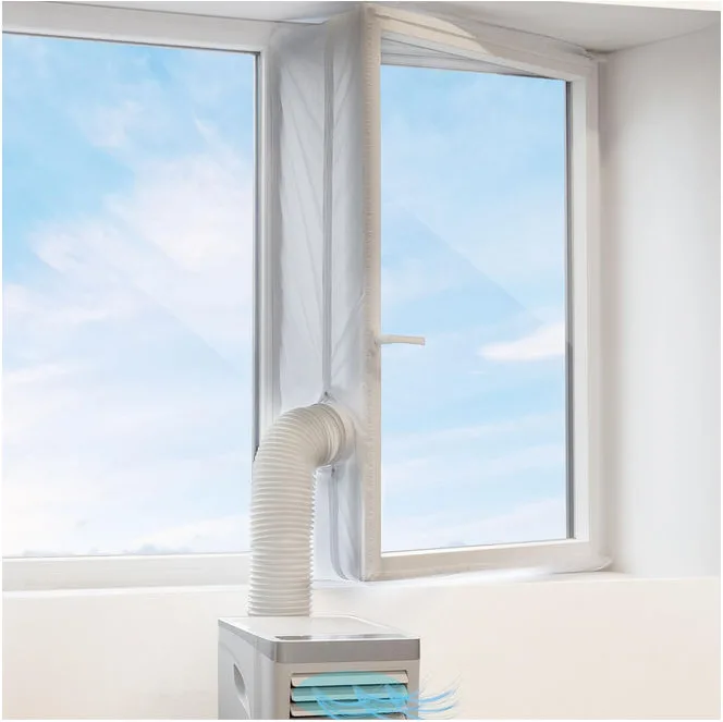 Innoliving Inn-52001 Guarnizione Per Finestra Condizionatori Portatili Universale Terylene Impermeabile Velcro Zip Perimetro 4 M Colore Bianco