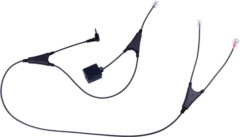 Jabra 14201-37 Adattatore EHS per Cuffie Wireless Compatibile con Telefoni Alcatel 8019s 8029s 8039s colore Nero