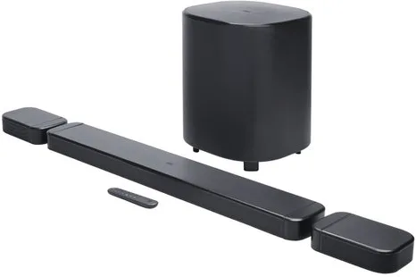 JBL Bar 800 MK2, Soundbar Bluetooth a 7.1 Canali per TV con Altoparlanti Rimovibili, Subwoofer da 10”, Audio Surround Dolby Atmos, HDMI eARC, Wi-Fi, Video 4K, PureVoice 2.0 e MultiBeam 3.0, Nera
