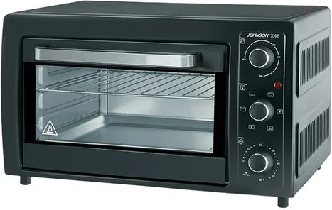 Johnson forno elettrico X48 38 L 2000 W 6 funzioni di cottura statico ventilato grill timer meccanico nero