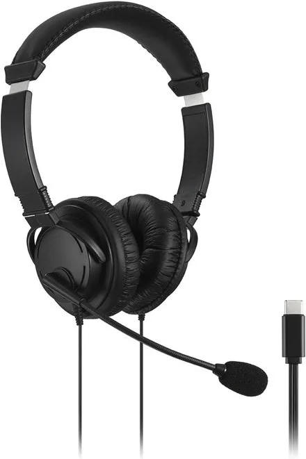 Kensington K97457WW Cuffie a Padiglione USB-C HiFi con Microfono Orientabile Cablato 1,8 m colore Nero
