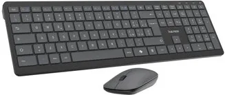 Vultech KM-851W Tastiera + Mouse Ufficio USB e Wireless QWERTY Italiano (Nero)