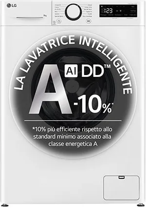 LG F2R3S09AIDD Lavatrice Slim 9 KG 1200 Giri/min Classe A (Bianco)