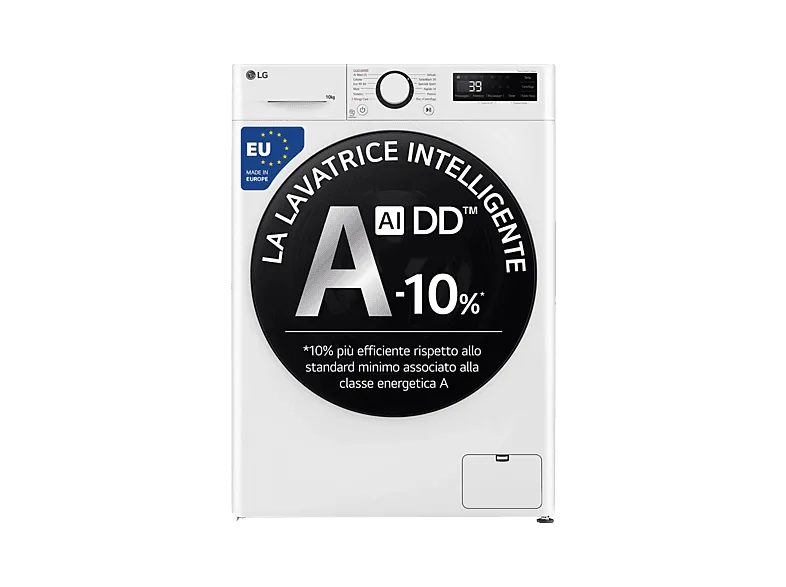 LG F4WR6010AGW Lavatrice Carica Frontale 10 KG 1400 Giri/min Classe A (Bianco)