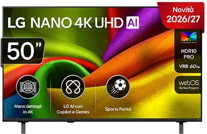 LG 50NU850B6LA 4K Ultra HD Smart TV 50" (Nero)