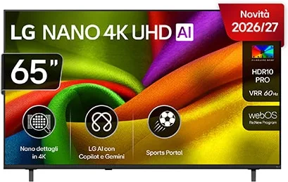 LG 65NU850B6LA 4K Ultra HD Smart TV 65" (Nero)