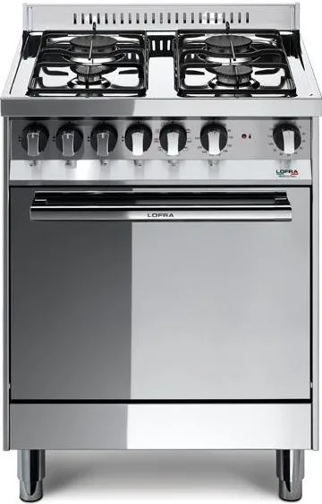 Lofra M65GV Cucina a Gas 4 Fuochi 57 Litri Classe A 60 cm (Acciaio Inox)
