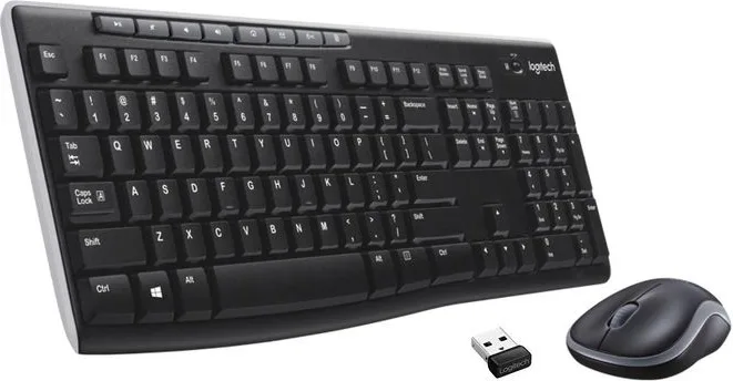Logitech 920-004508 MK270 Tastiera + Mouse Wireless QWERTY (Nero)