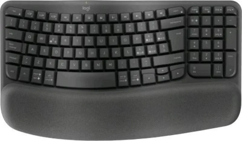 Logitech 920-012293 Wave Keys Tastiera Ergonomica Wireless Bluetooth QWERTY Layout Italiano Full-size Poggia Polso colore Grafite