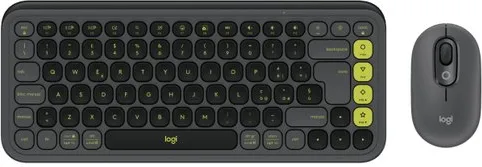 Logitech 920-013115 Pop Icon Combo Tastiera + Mouse Bluetooth QWERTY (Grafite - Verde)