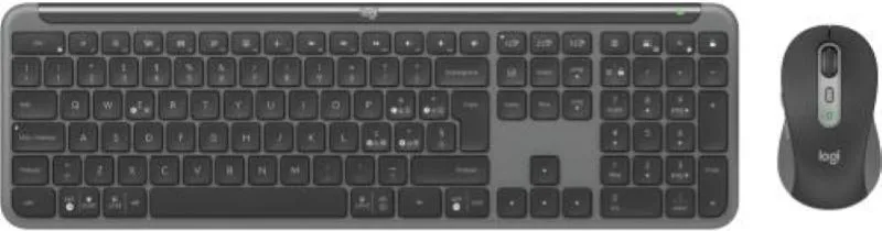 Logitech signature slim mk950 for business kit tastiera e mouse wireless digitazione discreta ricevitore sicurobluetooth certificazione globale
