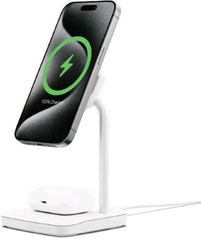 Magtravel qi2.0 2-in-1 smartphone, orologio intelligente nero usb carica wireless ricarica rapida interno