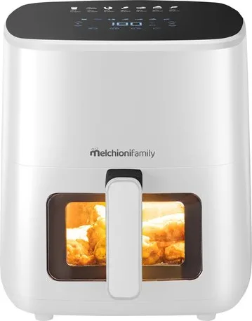 MELCHIONI FAMILY MARIANNA NEW WHITE FRIGGITRICE AD ARIA, capacità 5 l, Max potenza 1400 W, Bianco / Plastica