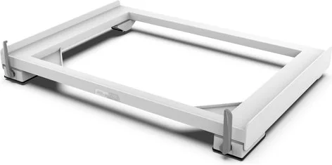 Meliconi 656149 Base Move Slim Base Antivibrazione con Ruote e Freni per Lavatrici Asciugatrici Slim Portata 250 Kg colore Bianco
