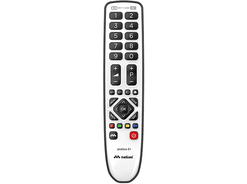 Meliconi 806170 Gumbody Pratico 2+ Telecomando Universale 2in1 IR Wireless TV e Set-top Box 60000 Dispositivi Modalita' Bambino colore Nero