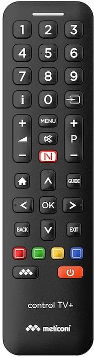 MELICONI CONTROL TV+, telecomando universale per TV e Smart TV, Accesso Rapido a HOME Netflix