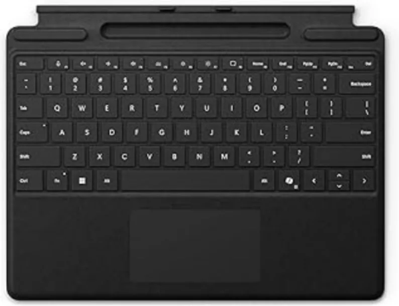 Microsoft 8XB-00148 Surface Pro 10 Signature Tastiera con Touchpad QWERTY Italiano Retroilluminata Compatibile con Pro 11 Pro 9 Pro 8 Materiale Alcantara colore Nero