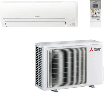Mitsubishi Electric MSZ-HR25VFK + MUZ-HR25VF Condizionatore Fisso, Inverter, Split System, Unità Interna e Esterna, Bianco