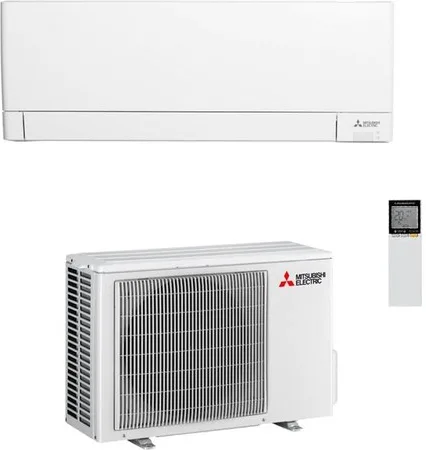 Mitsubishi Electric MUZ-AY25VG Condizionatore Fisso, Inverter, Unità Interna e Esterna, Bianco