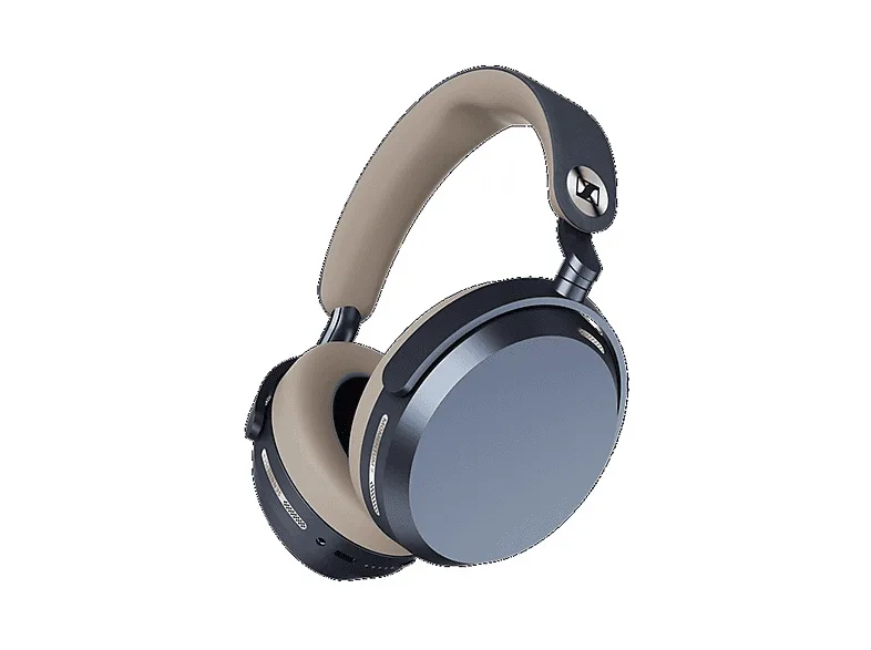 Momentum 5 cuffie wireless - cuffie bluetooth per chiamate di alta qualità, cancellazione adattiva del rumore (anc), 57 ore di autonomia colore denim