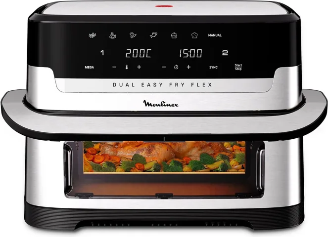 Moulinex EZ922D Friggitrice ad Aria 9 Litri 2700 W (Acciaio Inox)