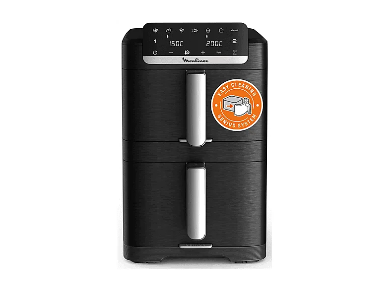 Moulinex Easy Fry Crispy Stack EZ7568 Friggitrice ad Aria 10 Litri 2700 W (Nero)