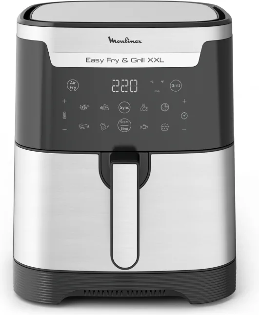 Moulinex Easy Fry & Grill XXL, Friggitrice ad Aria 6.5L/2kg, Duplice Cottura, Divisore Rimovibile FlexCook, Intelligent Syncronization